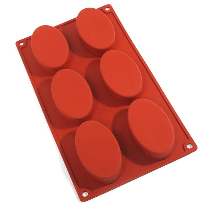 Форма силиконовая Овалы (6шт. 88х53мм h20мм) 175х295мм