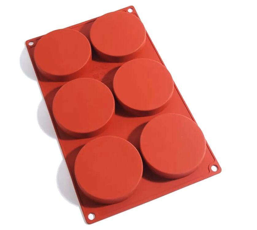 Форма силиконовая Диски (6шт. d80мм h18мм) 180х290мм