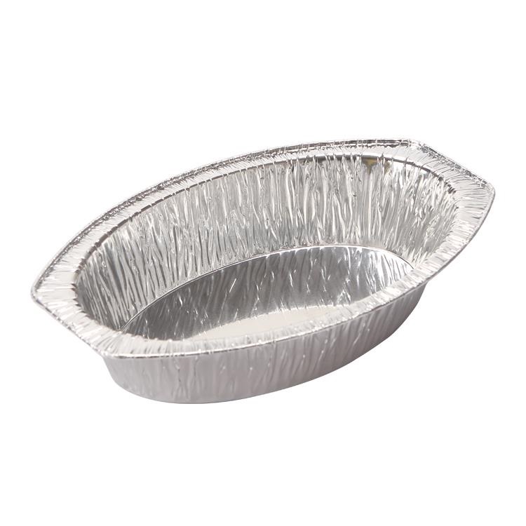 Форма одноразовая алюминевая овал 210(161)х119(88)мм h47мм 550мл (упаковка 125шт.)