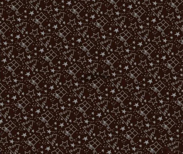 Пленка с пищевым рисунком Серебряные елки и подарки