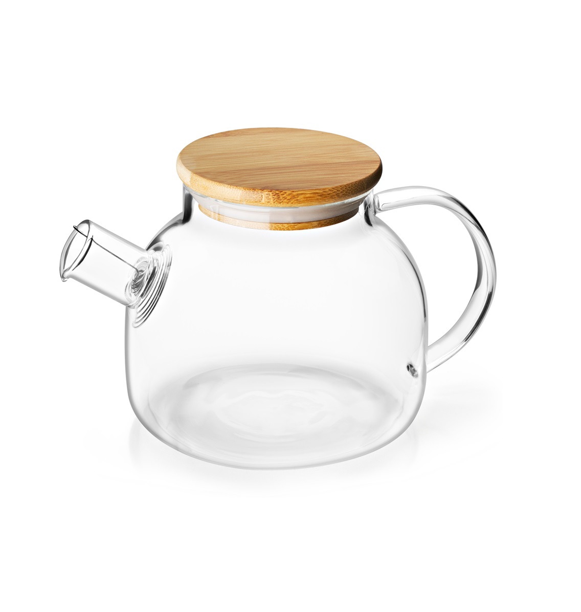 Чайник 950мл Thermo Glass с ситом бамбук.кр. Wilmax