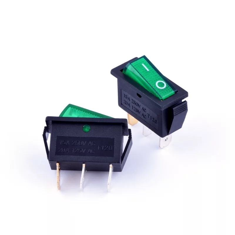 Кнопка KCD-2 15А 250V широкая