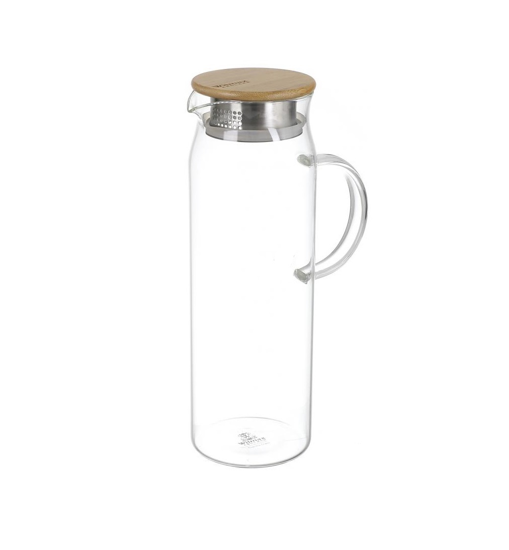 Кувшин с бамбук крыш. 1,5л и н/ж ситом "Термо Гласс" Wilmax