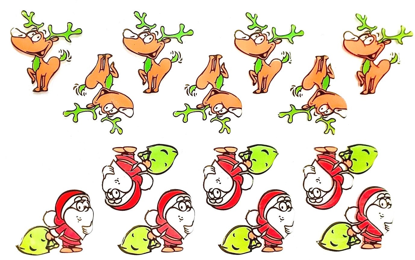 Форма для шоколада Гномы и Олени (325х225мм 14шт.) пластик