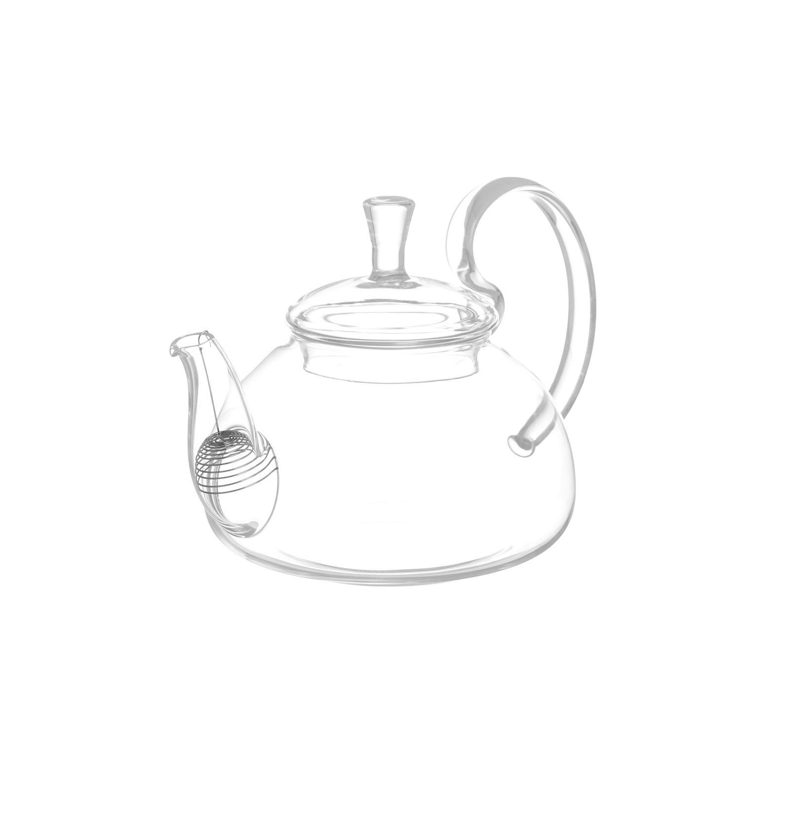 Чайник 600мл термостойкое стекло с ситом-пружинкой