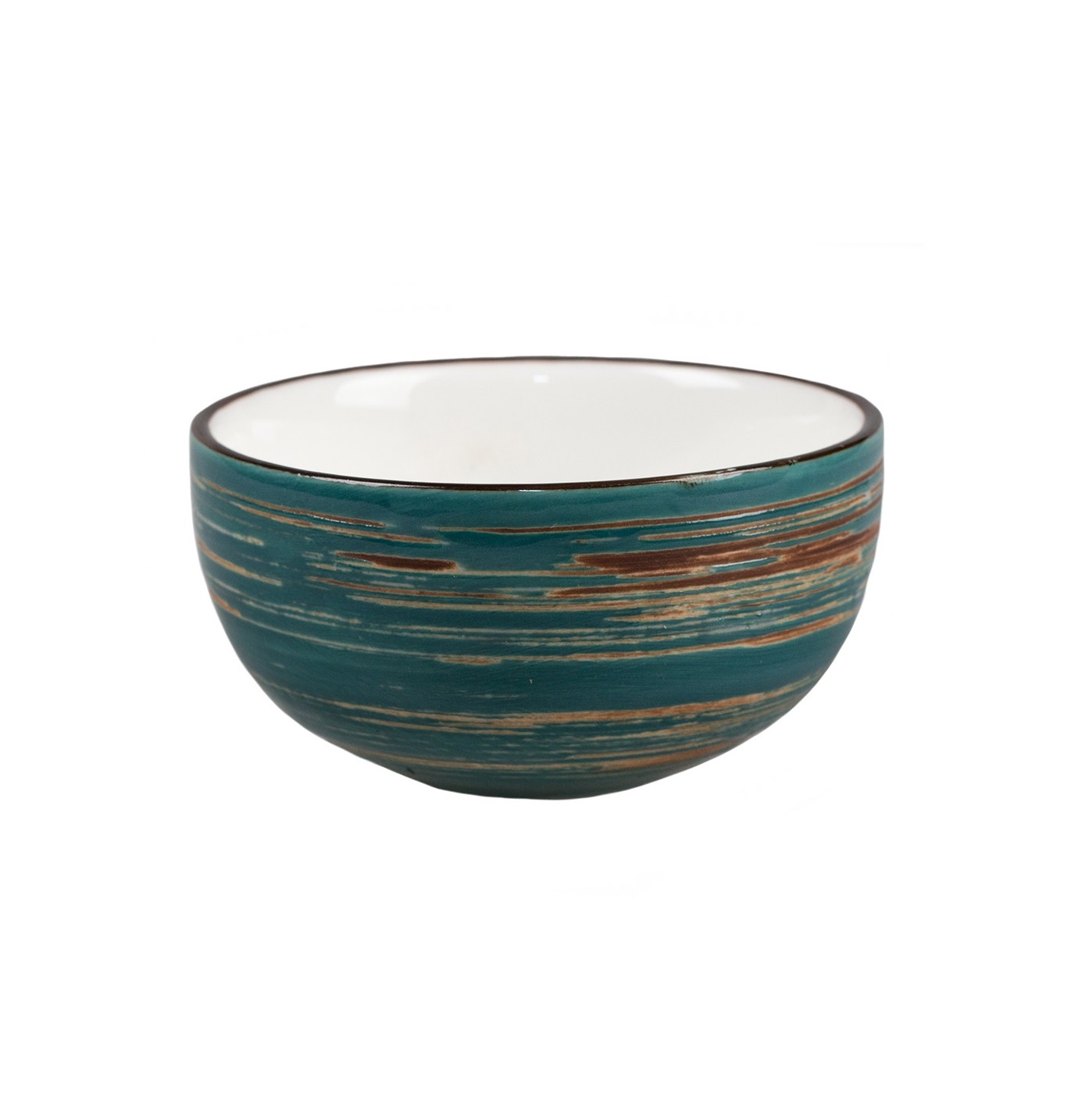 Соусник 100мл d75мм h38мм фарфор Dark Green Lines Texture