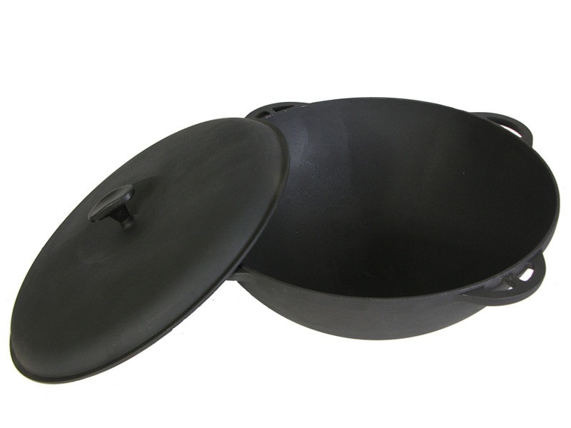 Казан чугунный с крышкой 12л