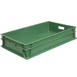 Ящик пластиковый хлебный сплошной 600x400x150мм цветной