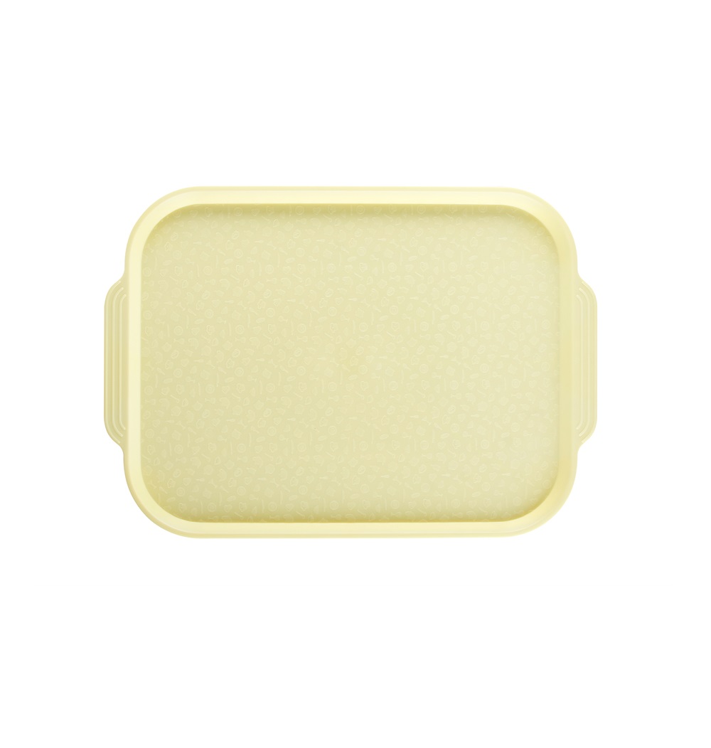 Поднос пластиковый 450х355мм светло-желтый