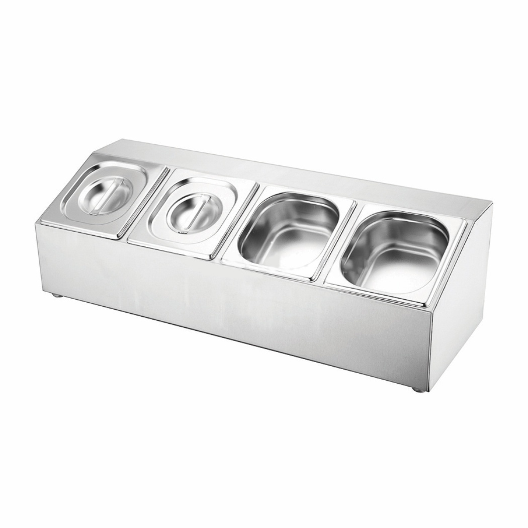 Подставка с 4 гастроемкостями (GN 1/6 h100мм)