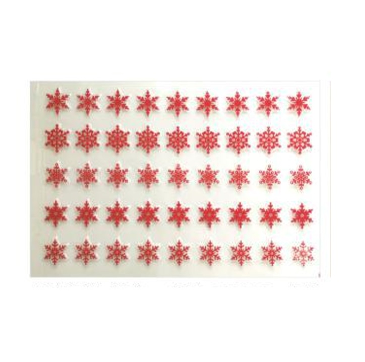 Форма для шоколада Снежинки красные (325х225мм 45шт. 31х35мм) пластик