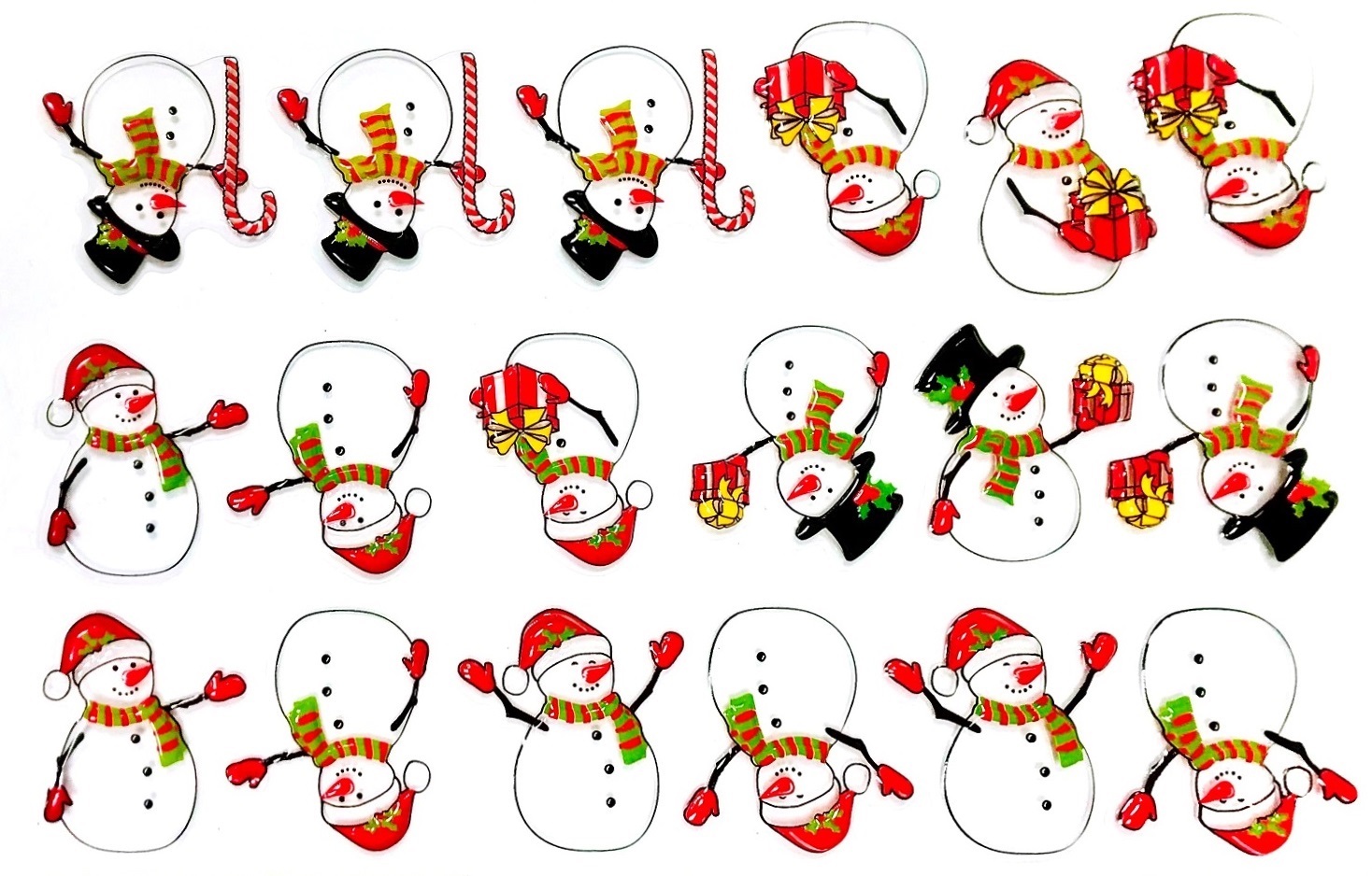 Форма для шоколада Снеговики (325х225мм 18шт.) пластик