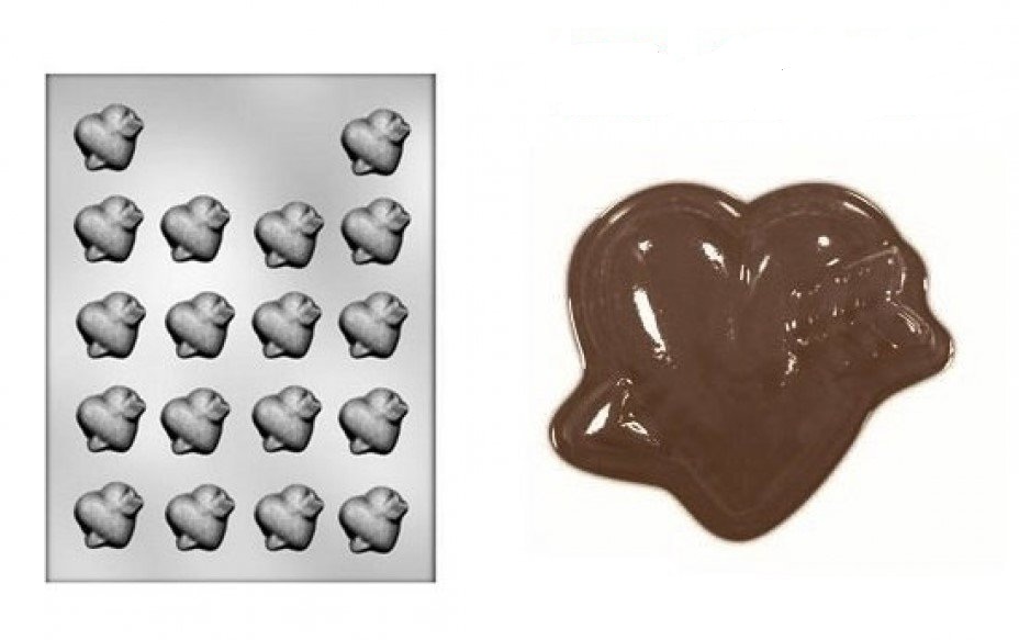 Форма для шоколада Сердце со стрелой