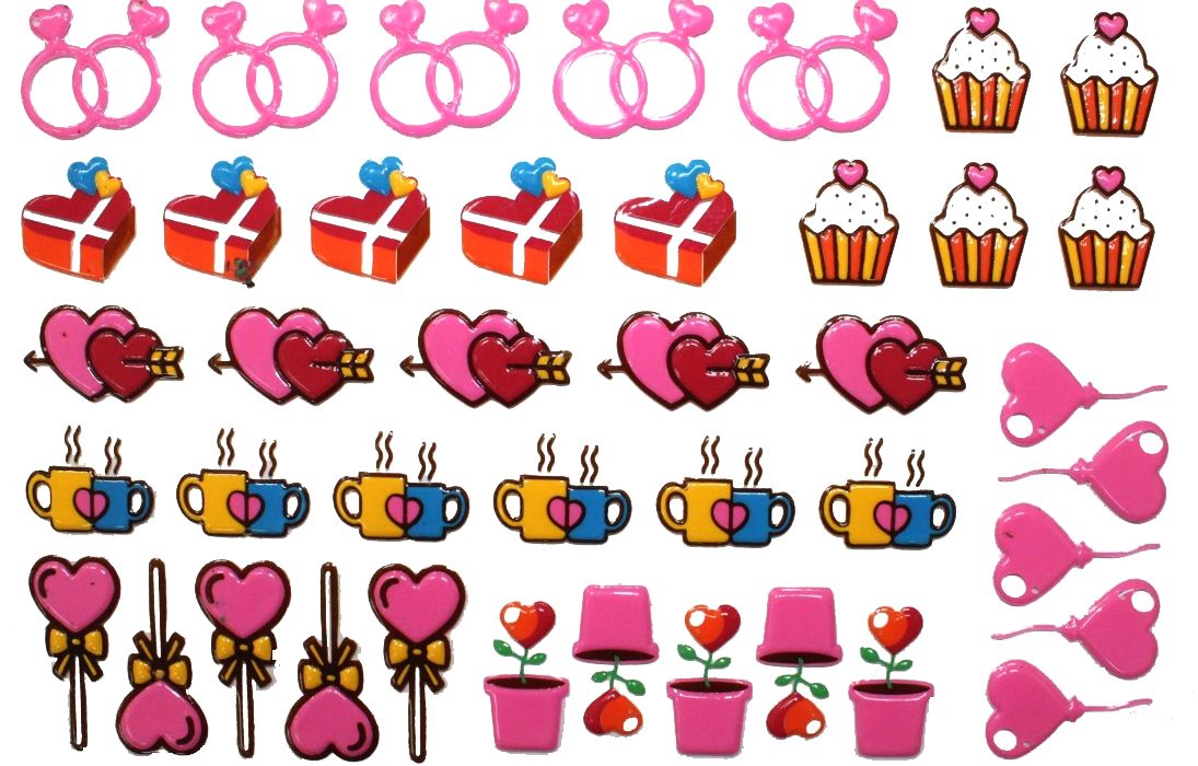 Форма для шоколада День влюбленных (325х225мм 41шт.) пластик