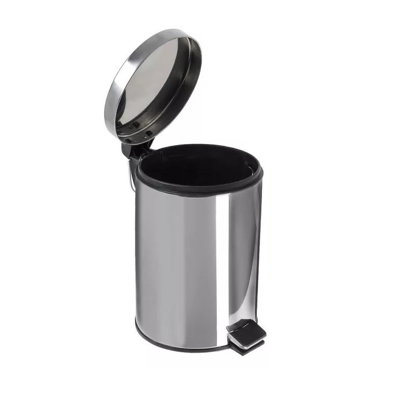Ведро для мусора урна нержавеющая сталь 5л с педалью