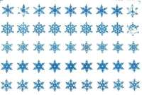 Форма для шоколада Снежинки голубые (325х225мм 45шт. 31х35мм) пластик