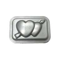 Форма для выпечки прямоугольная "Сердце" 100х60мм h25мм АКЦИЯ
