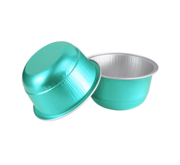 Форма для выпечки круглая алюминиевая "Бирюза" 150мл (упаковка 100шт.)