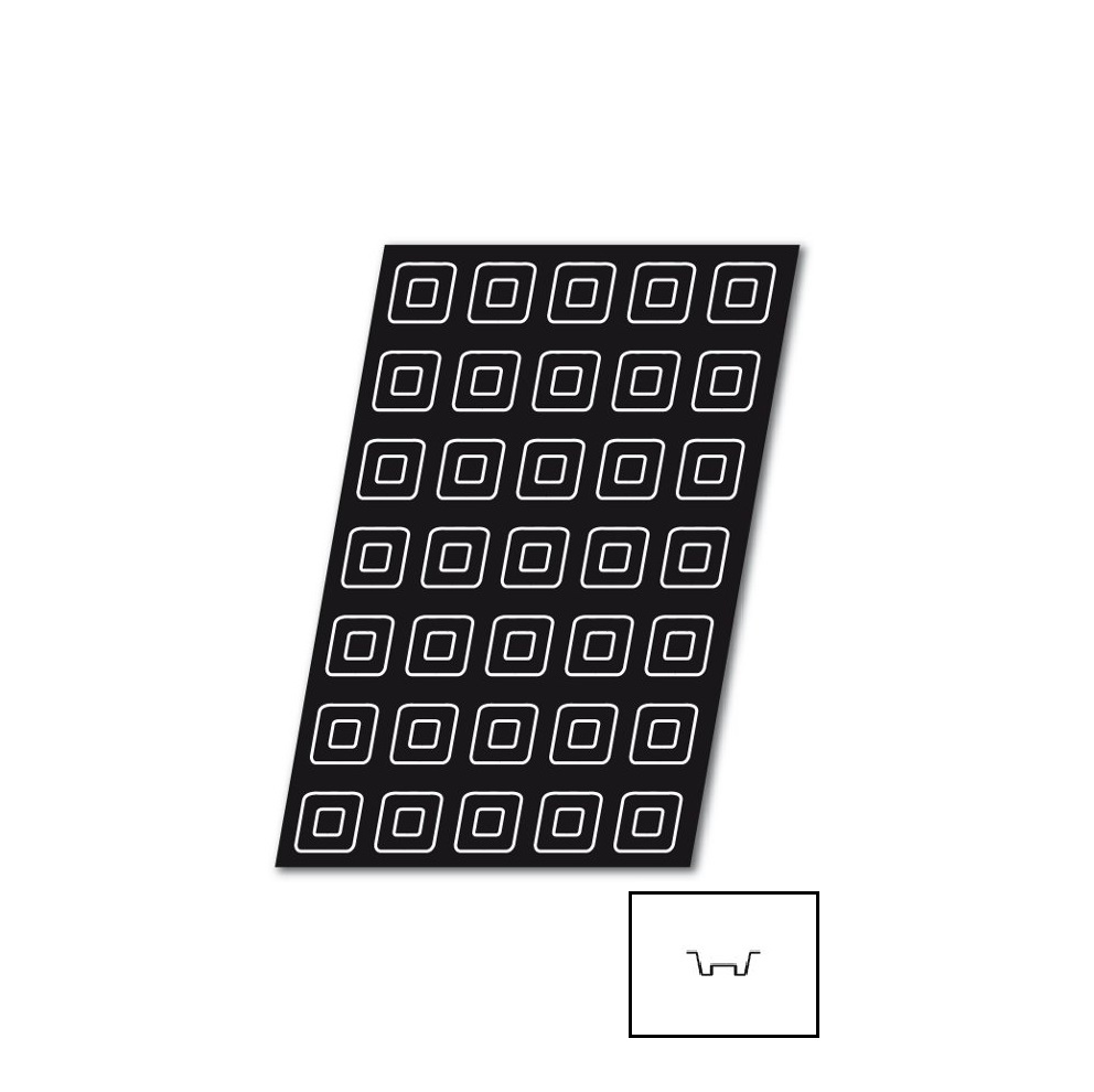 Коврик Квадрат с выемкой (35шт. 56х56мм h26мм) 600х400мм