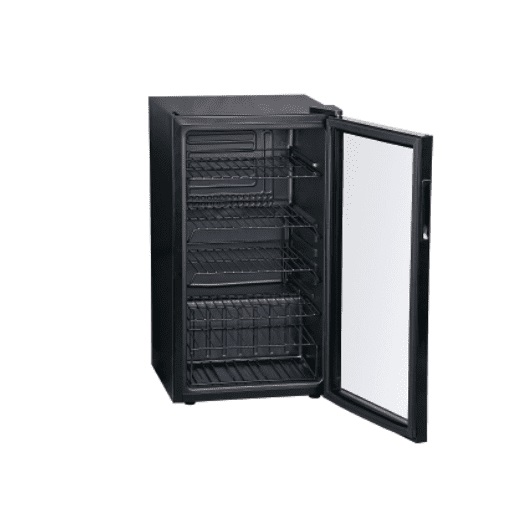 Шкаф холодильный черный стеклянная дверь Cooleq TBC-85
