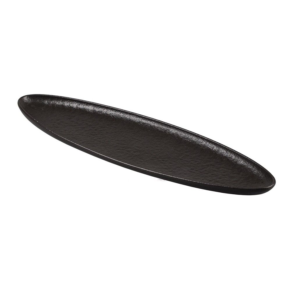 Блюдо для подачи 400х125мм фарфор "Black Raw Stellar"