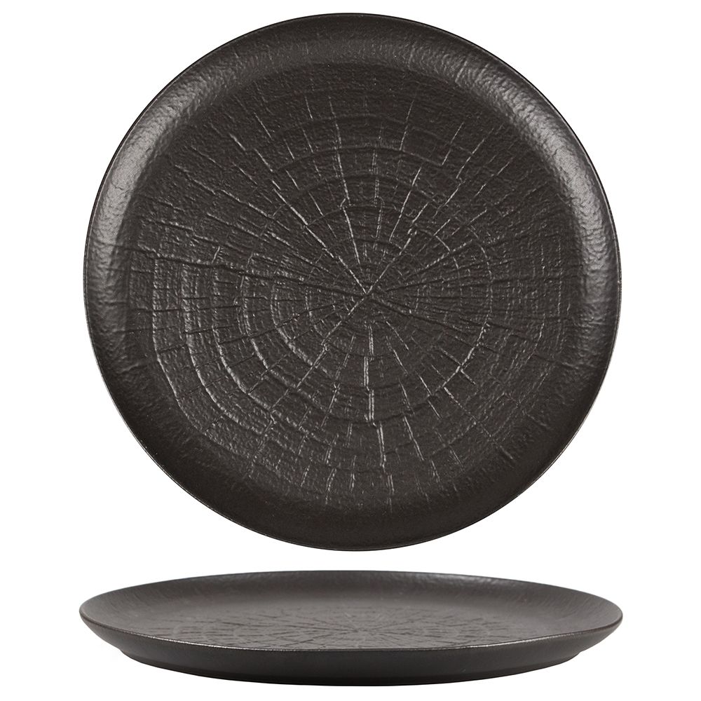 Тарелка 300мм фарфор "Black Raw Stellar"