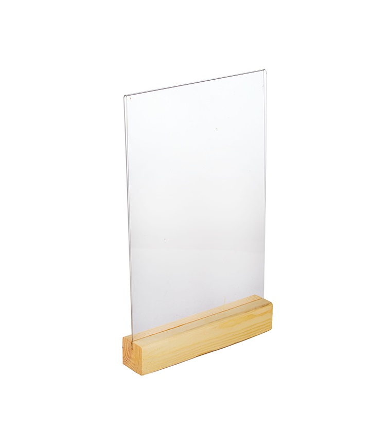 Подставка для меню А4 с деревянным основанием