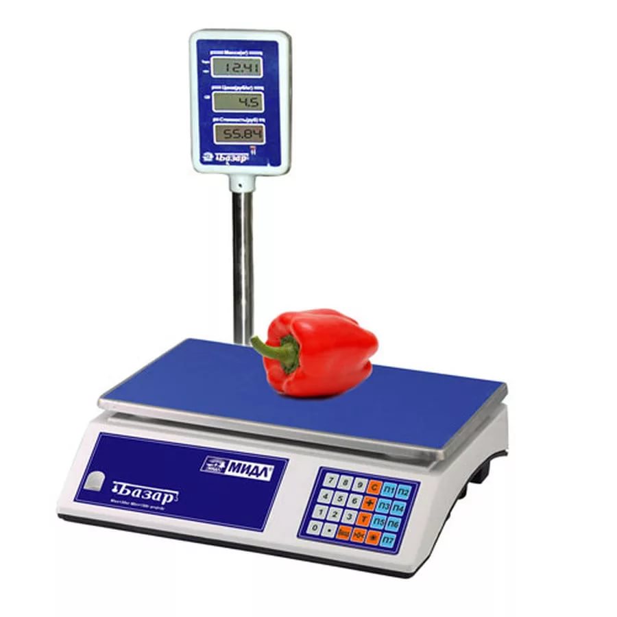 Весы торговые Базар со стойкой до 15 кг Мидл 2 МТ 15 МГДА