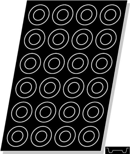 Коврик Ватрушки (24шт. d80мм h20мм) 600х400мм