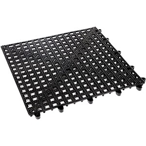 Коврик барный рельефный 300х300х10мм резиновый черный