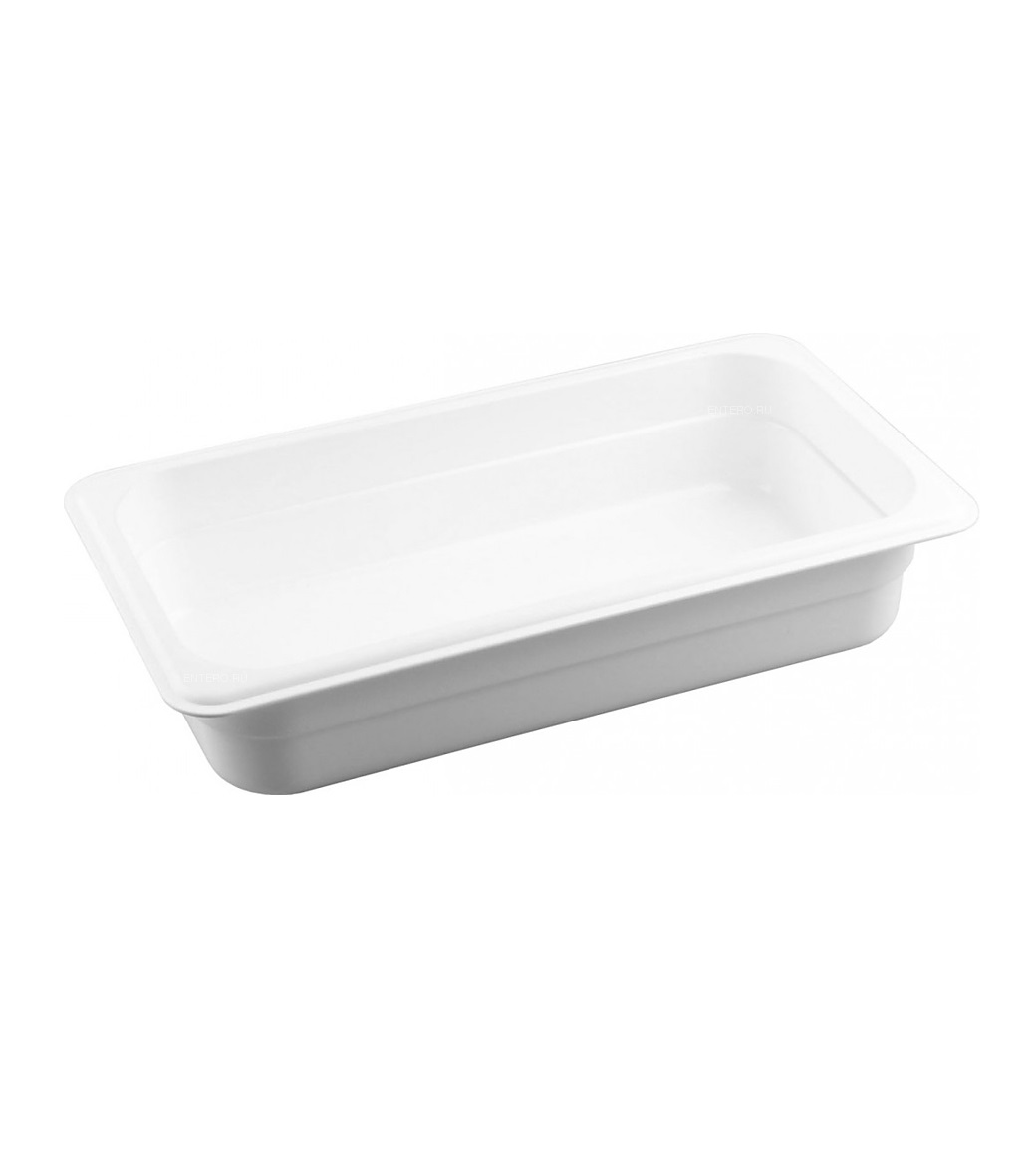 Гастроемкость 1/3 белая полипропилен 325х176мм h65мм
