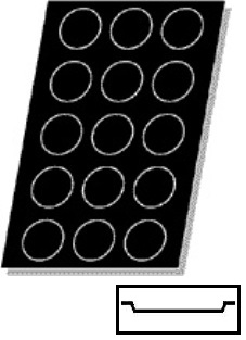 Коврик Корж (гамбургер) (15шт. d91мм h8мм) 600х400мм