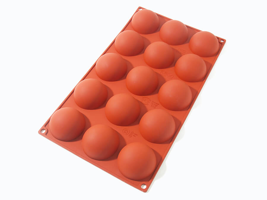Форма силиконовая Полусферы (15шт. d50мм
) 298х175мм