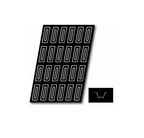 Коврик Прямоугольные эклеры (24шт. 120х40мм h25мм) 600х400