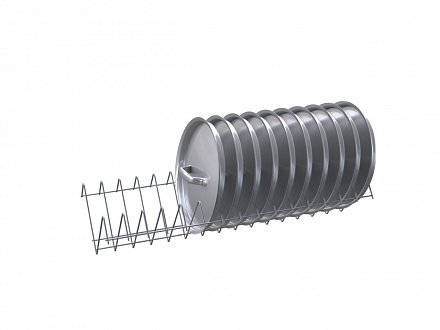 Полки для крышек 1106х237х120мм комплект Атеси ШЗДП-4-1200-02