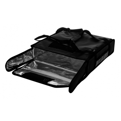 Термосумка для обедов 420х420х100мм фольгированная черная