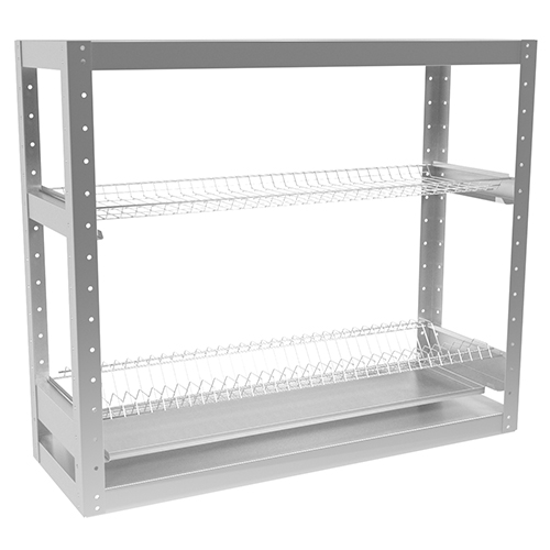 Стеллаж кухонный для тарелок и стаканов 900х300х760мм