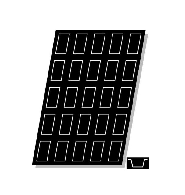 Коврик Прямоугольник (25шт. 89х46мм h25мм) 600х400мм