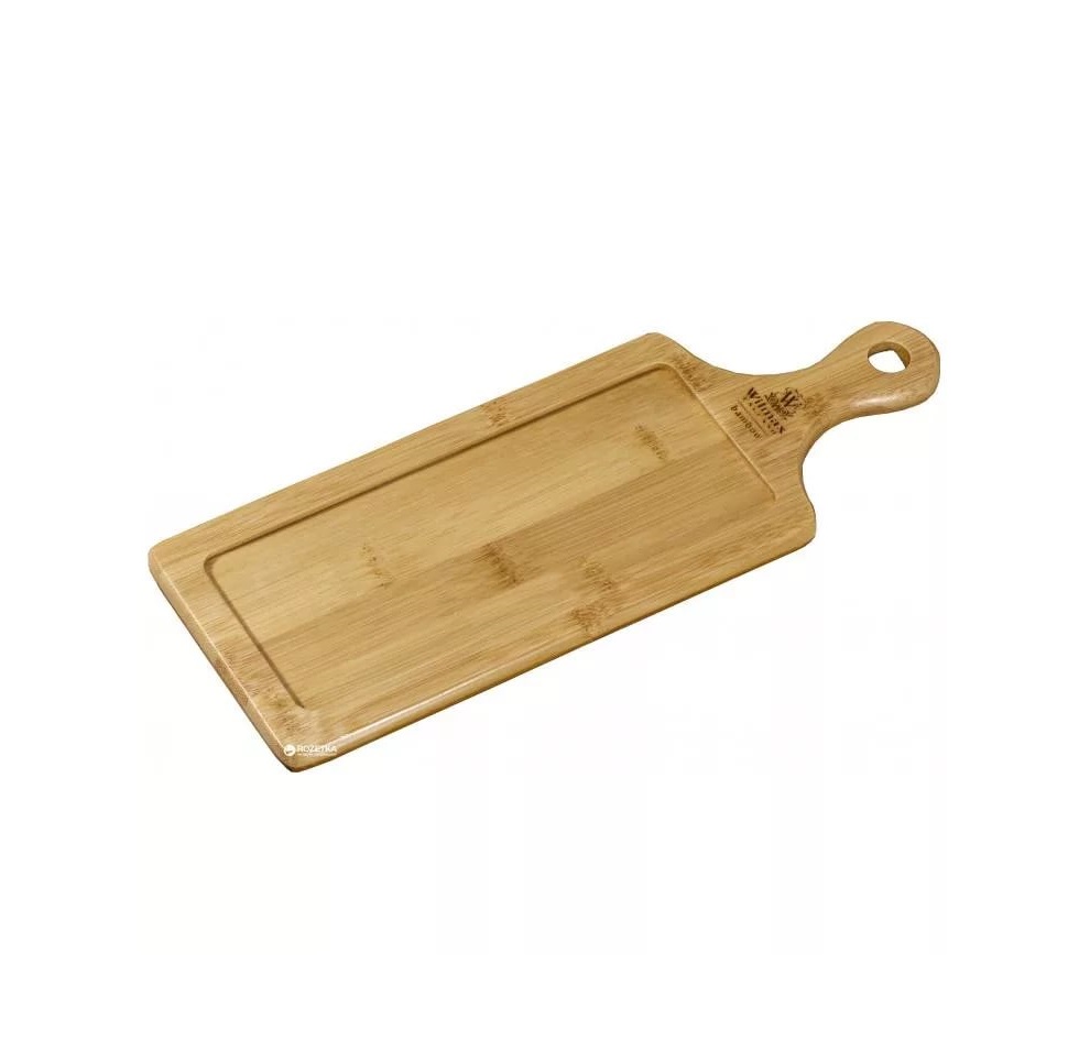 Доска для подачи с ручкой 340х120мм бамбук
