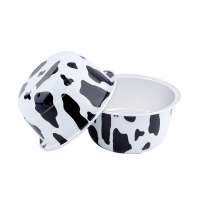 Форма для выпечки круглая алюминиевая "Пятна коровы" 150мл (упаковка 100шт.)