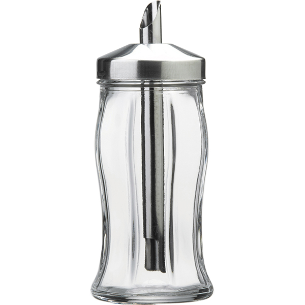 Сахарница с дозатором 260мл стекло/нержавеющая сталь