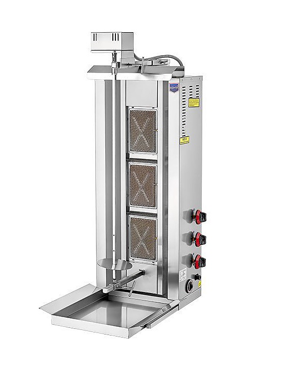 Аппарат Шаурма газовая 3 горелки с электроприводом Remta D06MZ