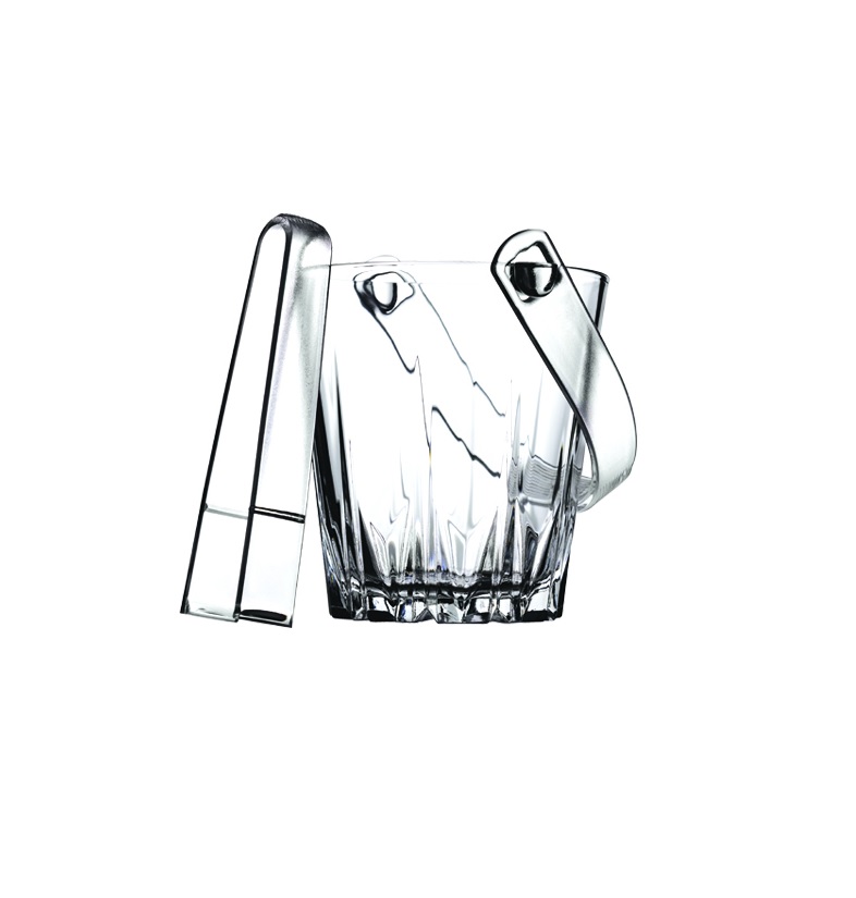 Ведерко для льда с щипцами стекло 800мл d130мм h120