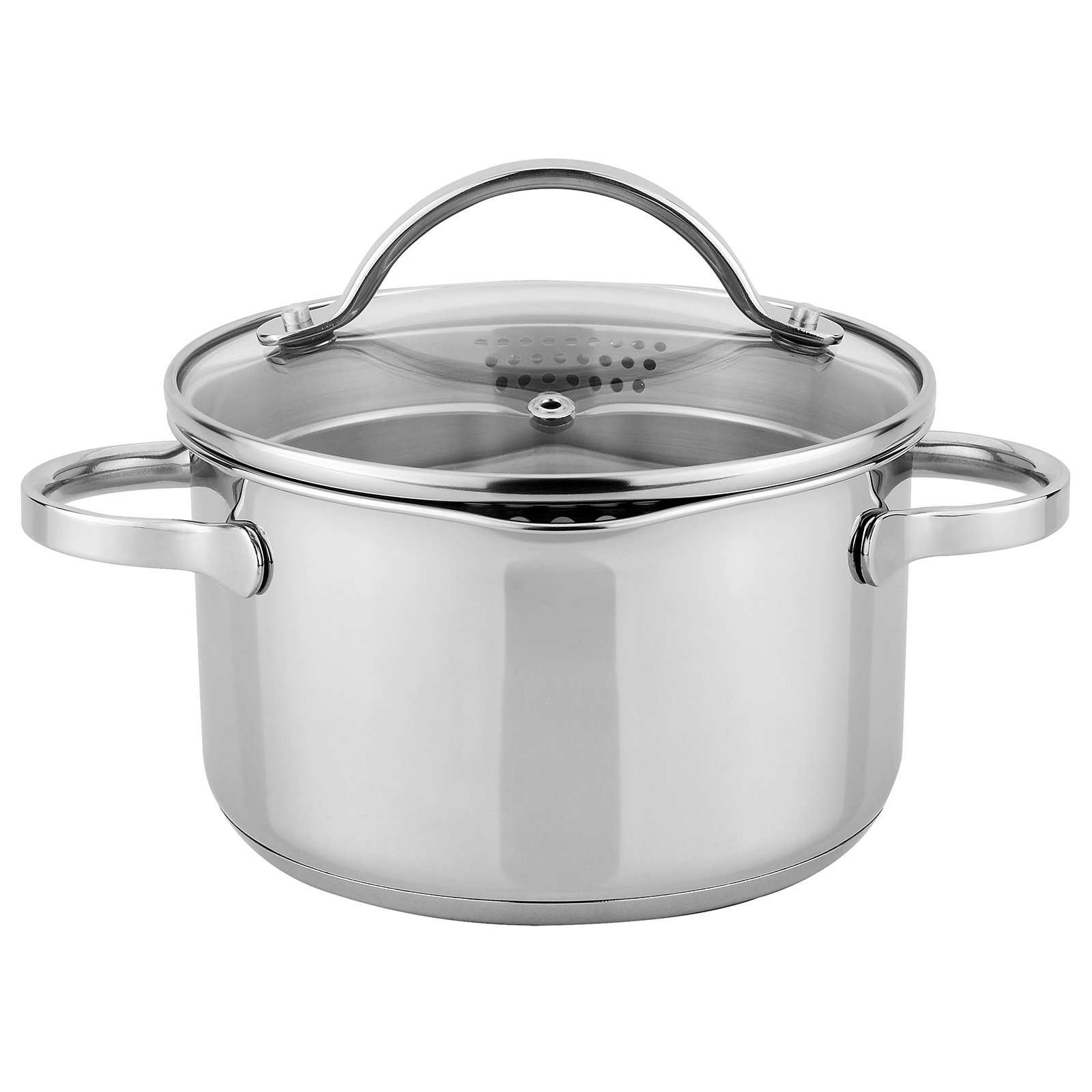 Кастрюля нержавеющая сталь 4,7л с крышкой для пасты