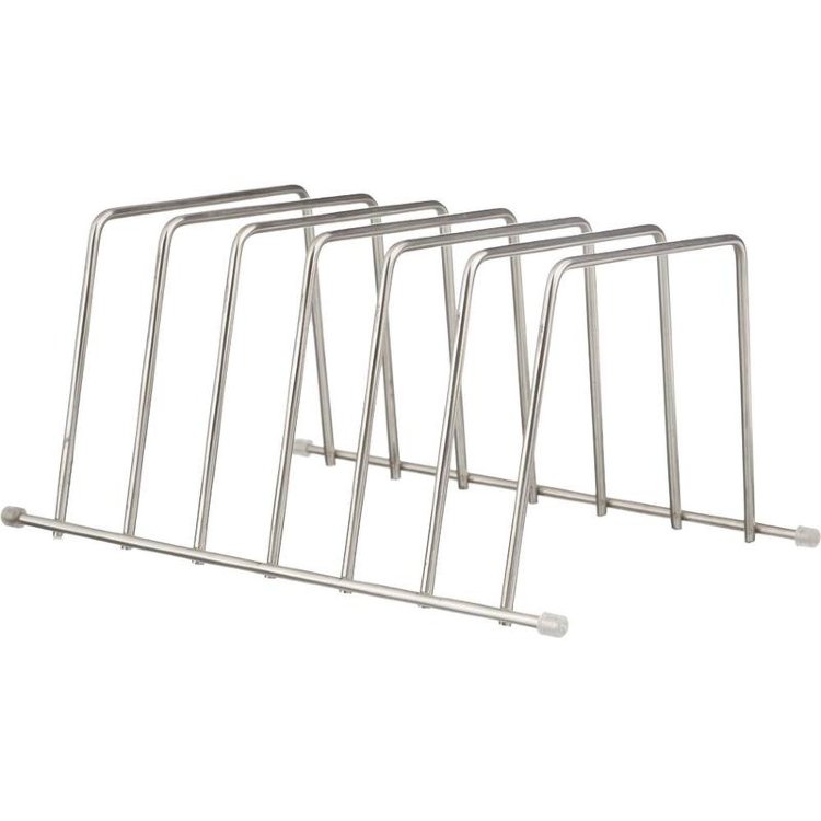 Подставка для досок/крышек настольная нержавеющая сталь 6 отделений