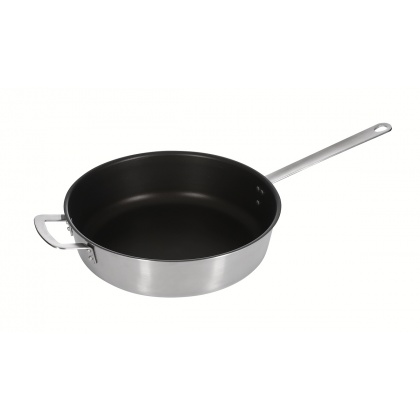 Сковорода-сотейник d320мм нерж.сталь тефлон, индукция