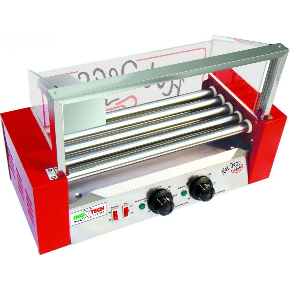 Гриль роликовый для сосисок с защитным экраном Gastrorag WY-005