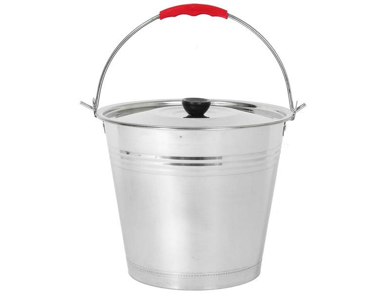 Ведро нержавеющая сталь 12л с крышкой