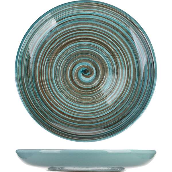 Тарелка мелкая d180мм "Скандинавия" голуб. керамика  СНД00009611