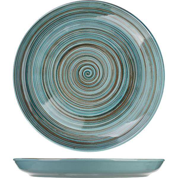 Тарелка мелкая d260мм "Скандинавия" голуб. керамика